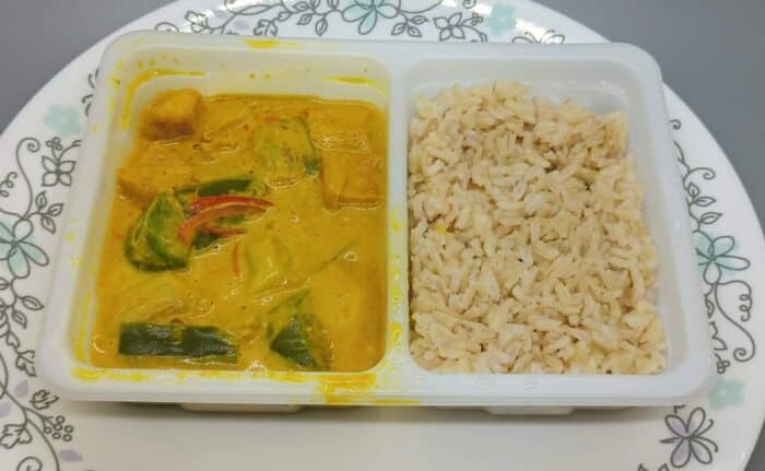 Whole and Simple Yellow Curry with Brown Rice Thai Style Meal
