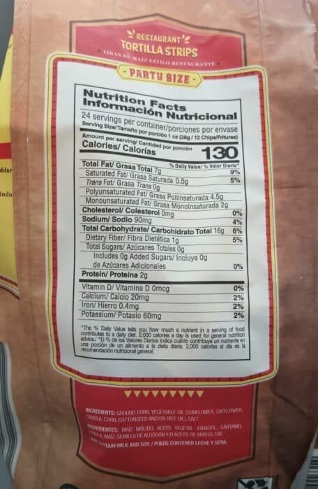 Pueblo Lindo Restaurant Tortilla Strips (2)