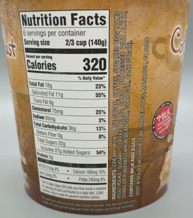 Trader Joe's Coffee Bean Blast Super Premium Ice Cream