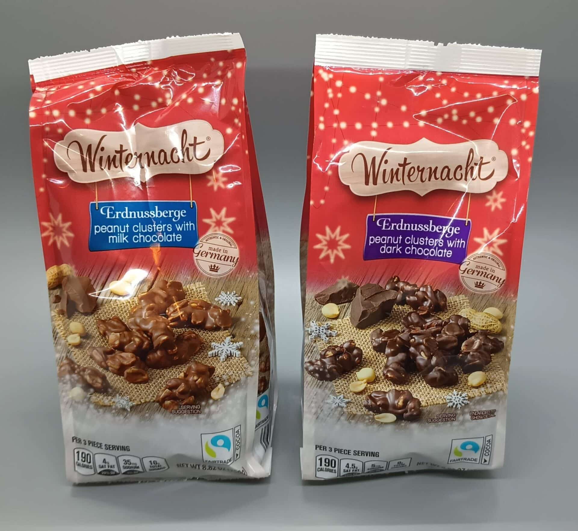 Winternact Erdnussberge Peanut Clusters with Milk or Dark Chocolate