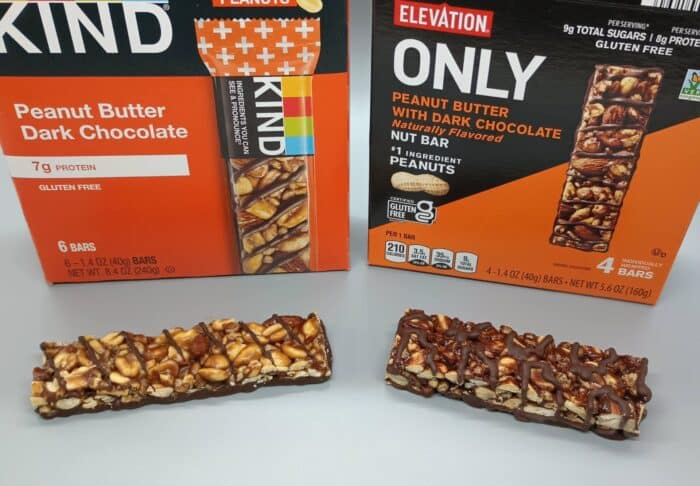 Elevation and KIND Peanut Butter Chocolate Nut Bars