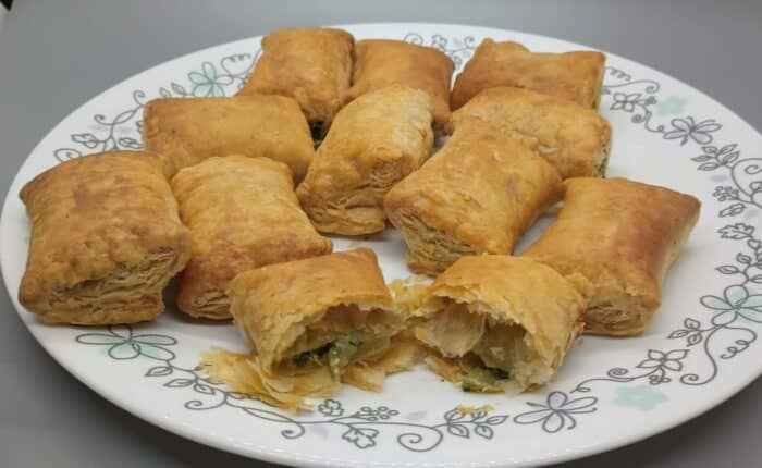 Journey to Greece Greek Style Pastizzi with Spinach and Cheese 