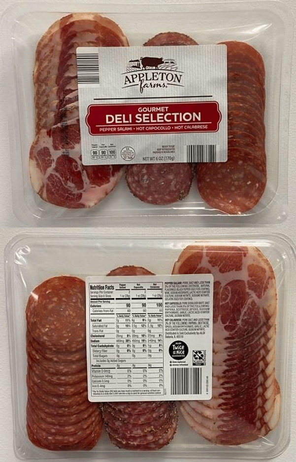 Recalled charcuterie meat