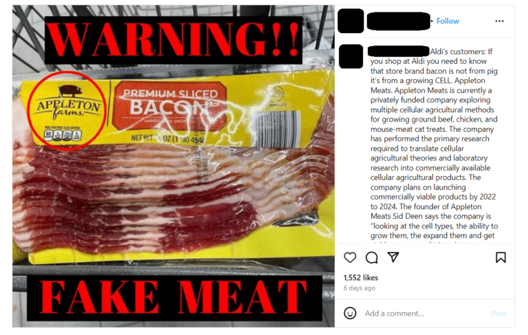 FACT CHECK: Is Aldi Appleton Farms Bacon Grown From Cells in a Lab?