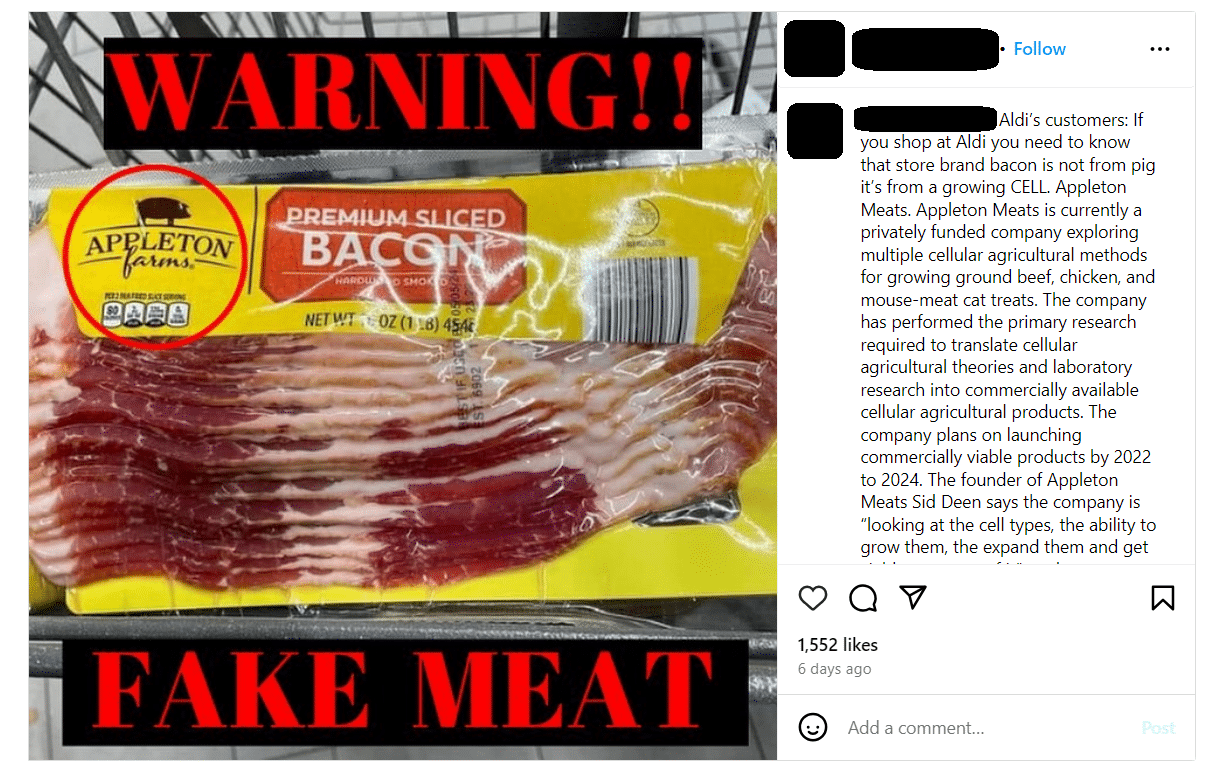 Aldi Appleton Meats Instagram Post