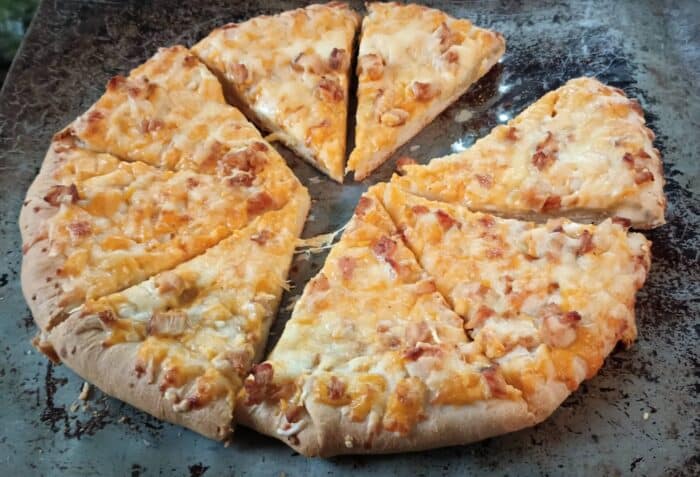 Mama Cozzi's Cheese Stuffed Nacho Cheese Chicken Pizza