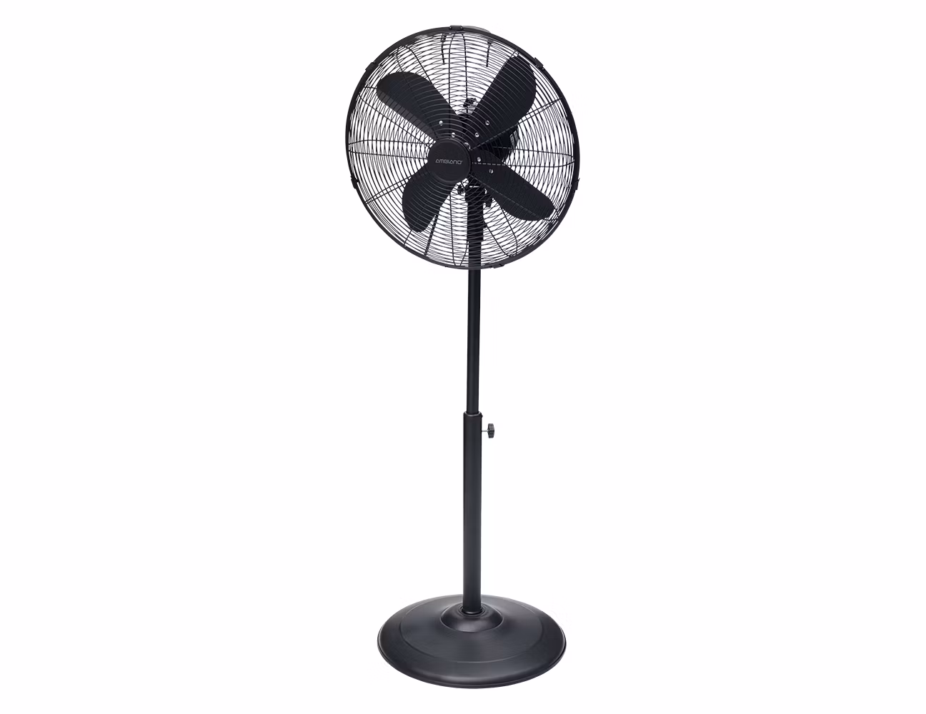 Ambiano 3 Speed Settings Metal Pedestal Fan Black