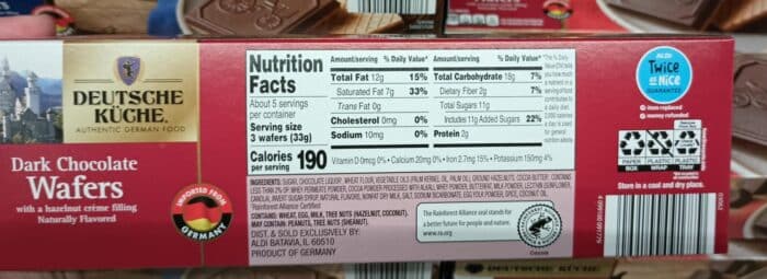 Deutsche Kuche Dark Chocolate Wafers