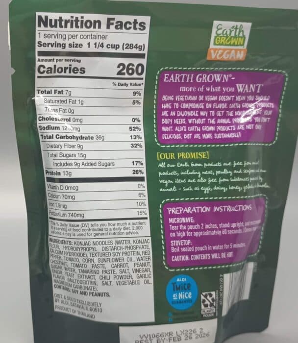 Earth Grown Plant-Based Pad Thai with Konjac Noodles 2