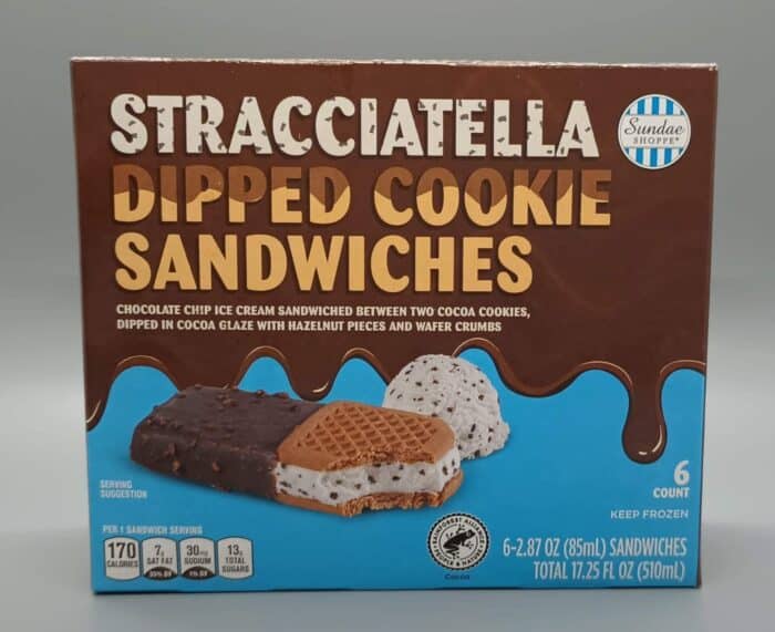 Sundae Shoppe Stracciatella Dipped Cookie Sandwiches