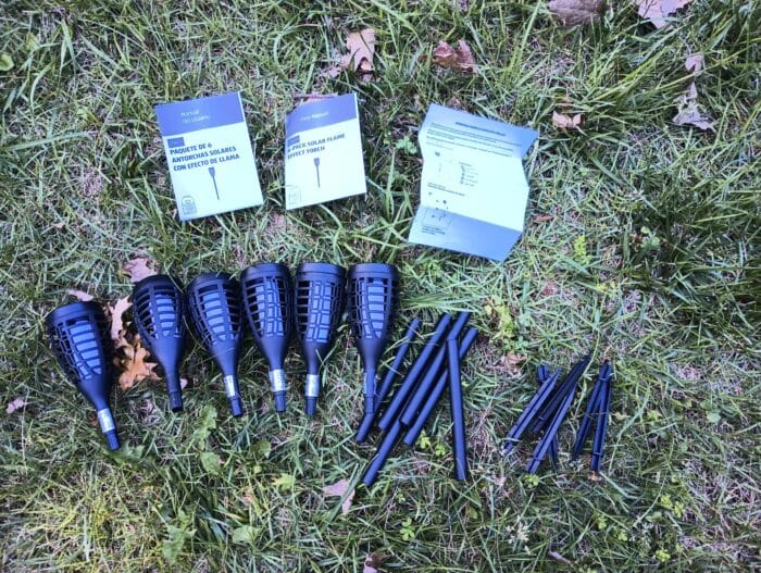 CASALUX 6-Pack Solar Flame Effect Torch