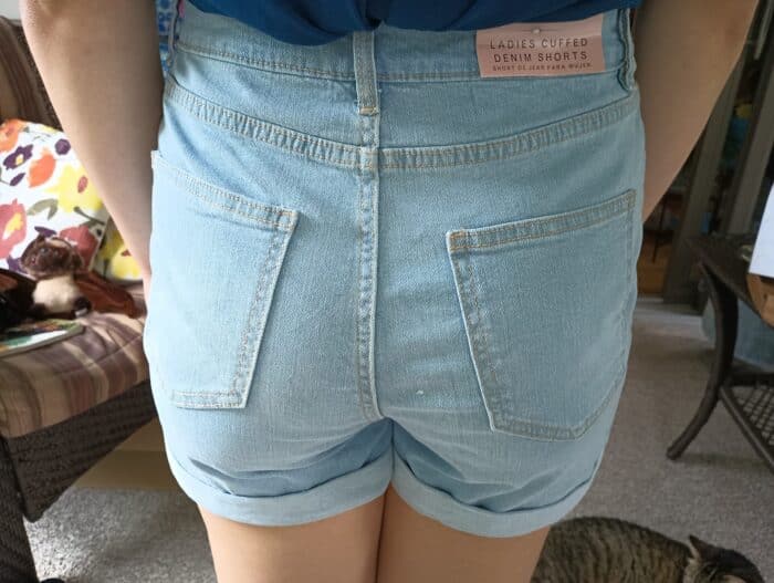 Serra Ladies Cuffed Denim Shorts