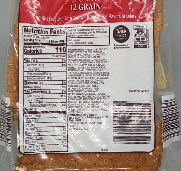 L'Oven Fresh Whole Grains 12 Grain Bread