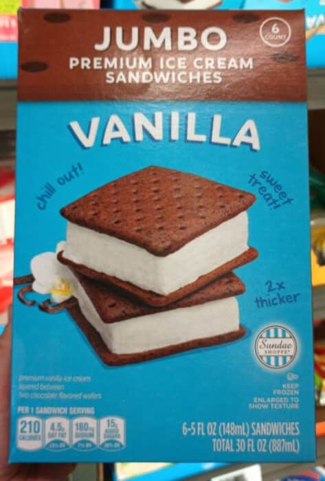 Sundae Shoppe Jumbo Premium Vanilla Ice Cream Sandwiches