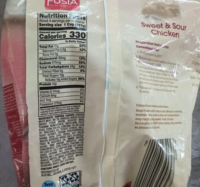 Fusia Asian Inspirations Sweet and Sour Chicken