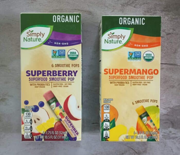 Simply Nature Organic Superberry and Supermango Superfood Smoothie Pops