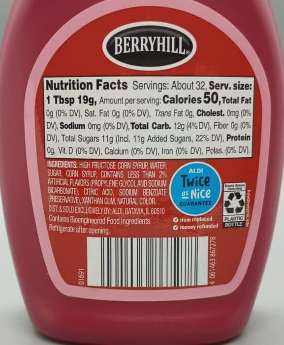 Berryhill Strawberry Artificially Flavored Syrup