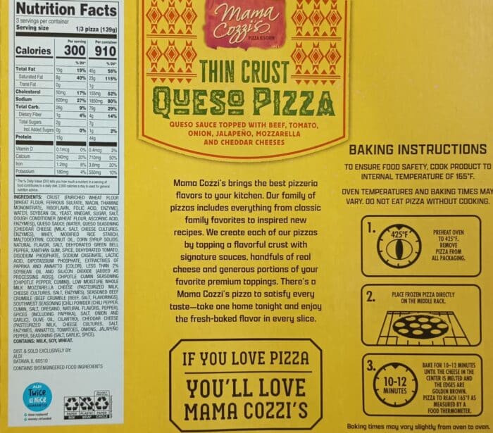 Mama Cozzi's Thin Crust Queso Pizza