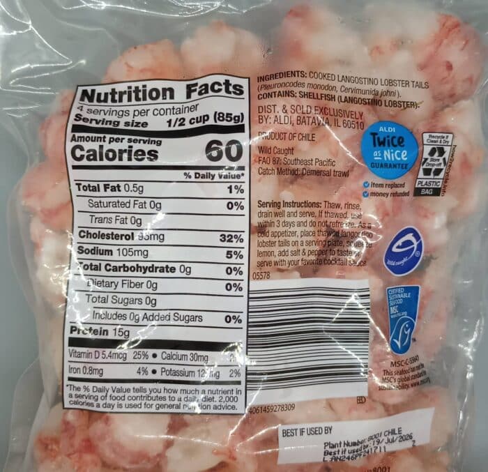 Fremont Fish Market Wild Caught Langostino Tails