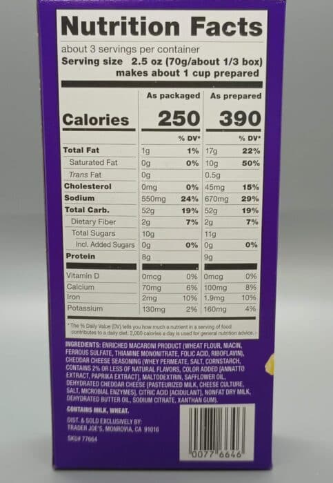 Trader Joe's Cheddar Macaroni and Cheese