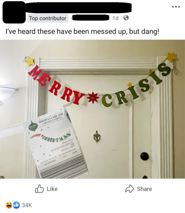 Merry Moments Holiday Garland