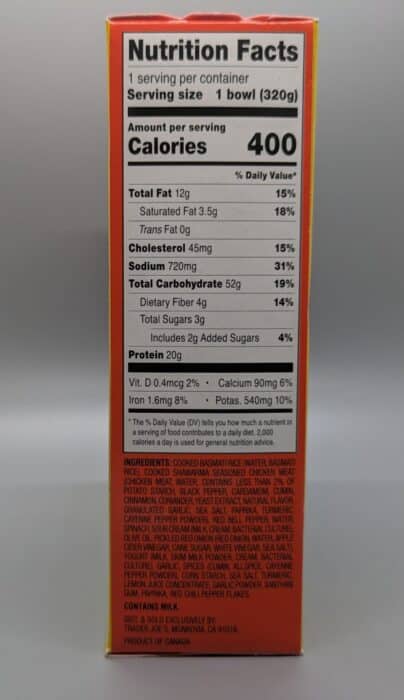 Trader Joe's Chicken Shawarma Bowl