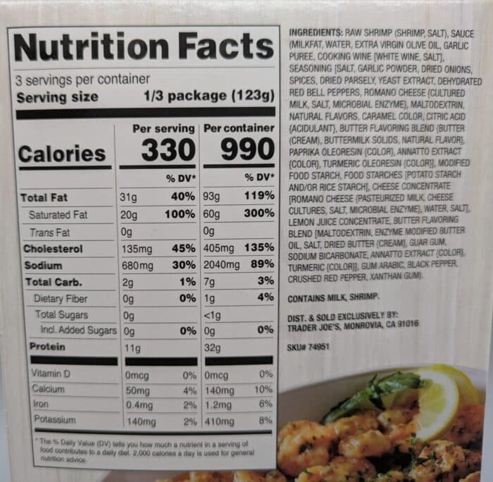 Trader Joe's Shrimp Scampi 2