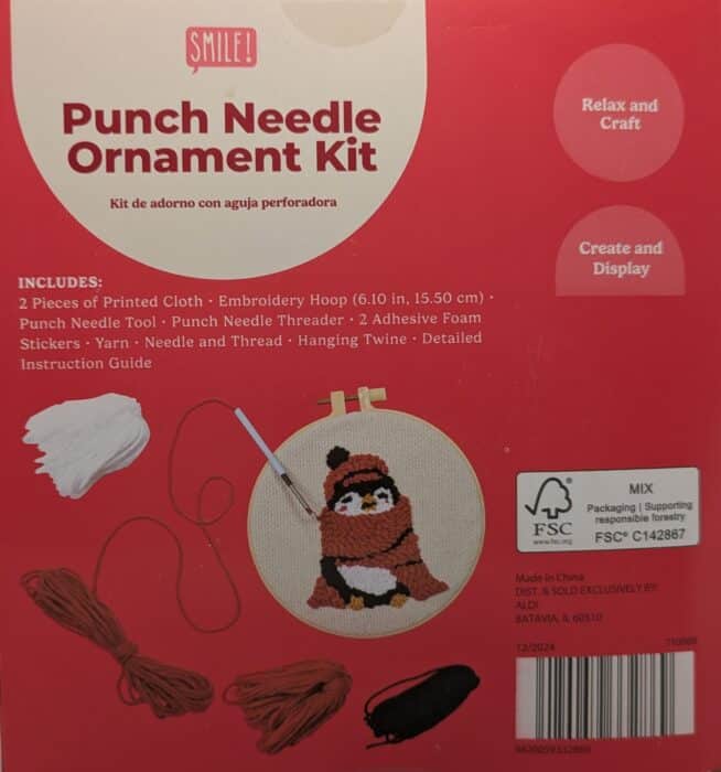 Smile! Punch Needle Ornament Kit 3