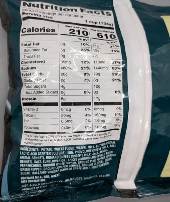 Trader Joe's Cacio e Peppe Gnocchi
