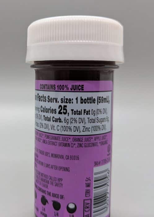 Trader Joe's Organic Elderberry Juice Shots