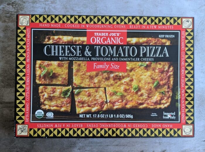 Trader Joe's Organic Family Size Cheese and Tomato Pizza