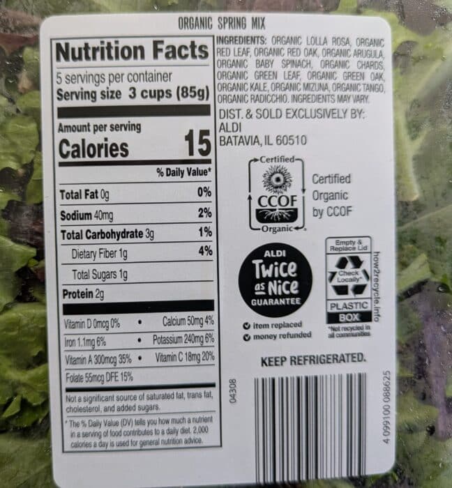 Simply Nature Organic Spring Mix