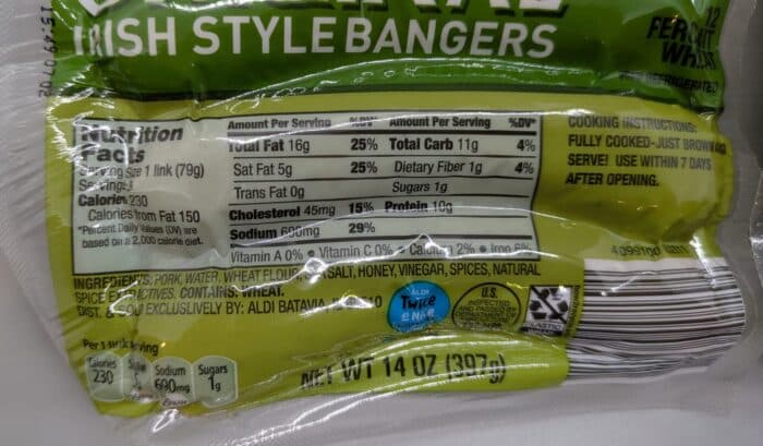 Parkview Original Irish Style Bangers