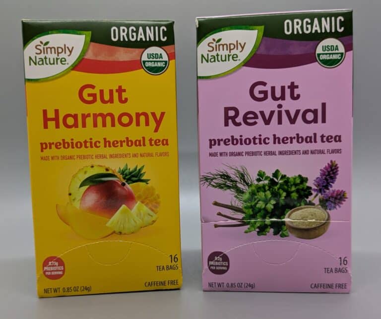 Simply Nature Organic Gut Harmony Prebiotic Herbal Tea and Simply Nature Organic Gut Revival Prebiotic Herbal Tea