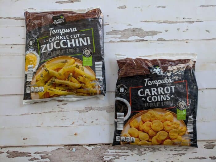 Season's Choice Tempura Carrot Coins and Season's Choice Tempura Crinkle Cut Zucchini