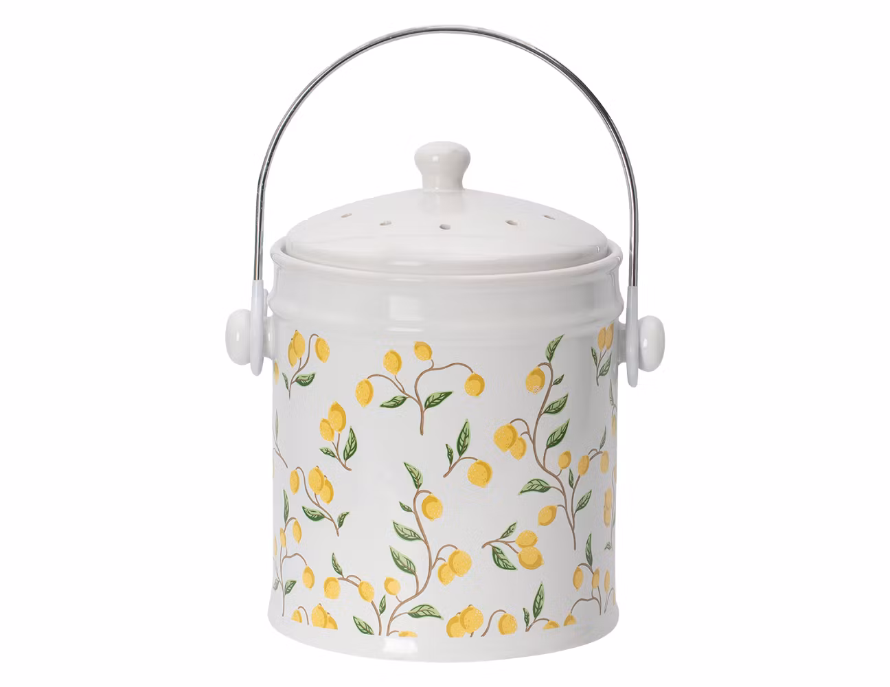 Countertop Compost Round Bin Lemon