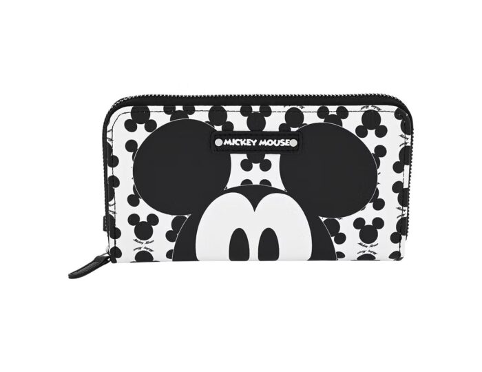 Mickey Character Wallet Black White