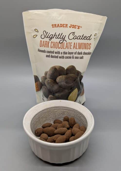 Trader Joe's Slightly Coated Dark Chocolate Almonds