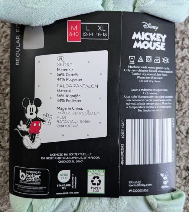 Aldi Disney Ladies' Skort
