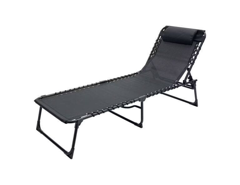 Belavi Folding Lounge Chair Black