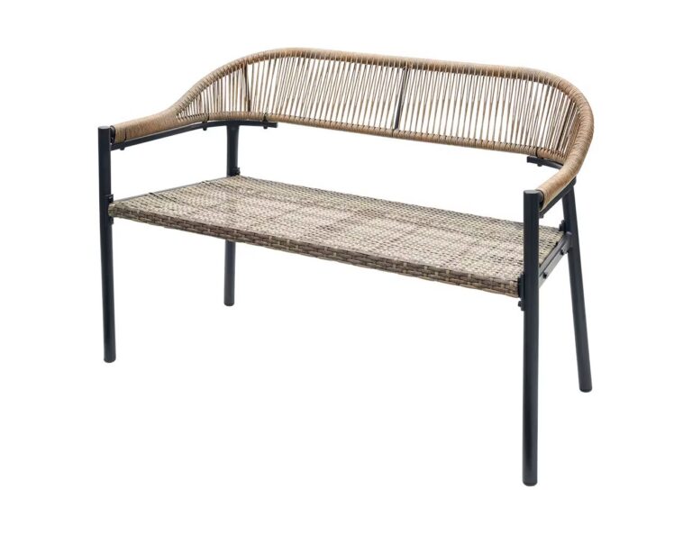 Rope Effect Rattan Bench