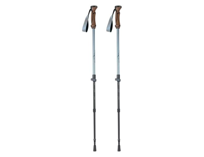 Cork Trekking Poles Blue