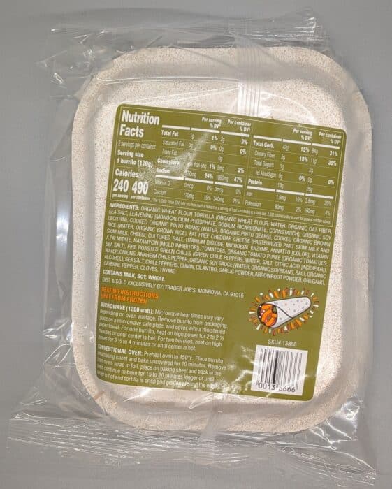 Trader Joe’s Trader Jose’s Bean, Rice and Cheese Burritos