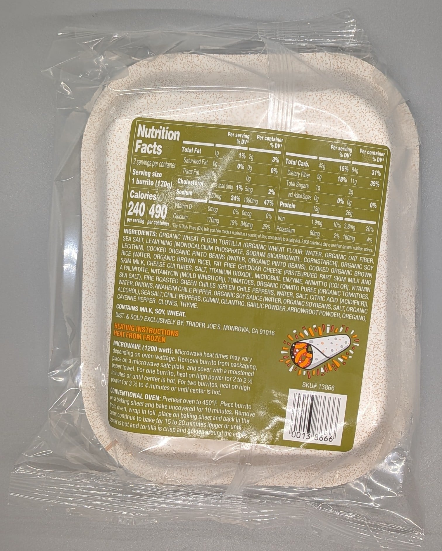 Trader Joe's Trader Jose's Bean, Rice and Cheese Burritos | Aldi