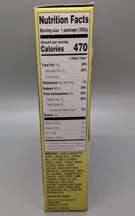 Trader Joe's Thai Green Curry