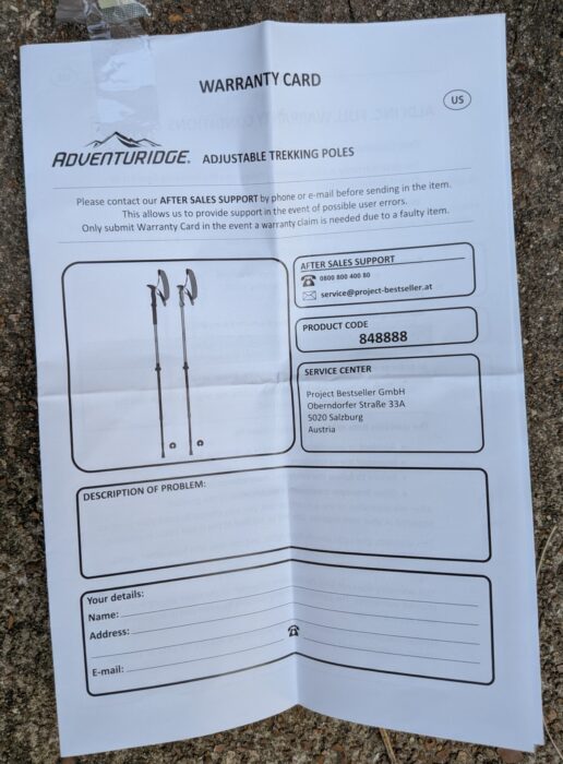Adventuridge Adjustable Trekking Poles