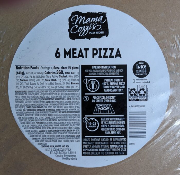 Mama Cozzi's 6 Meat Pizza