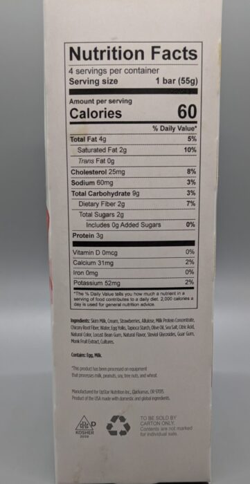 Zero Brands Strawberry Cream Bars