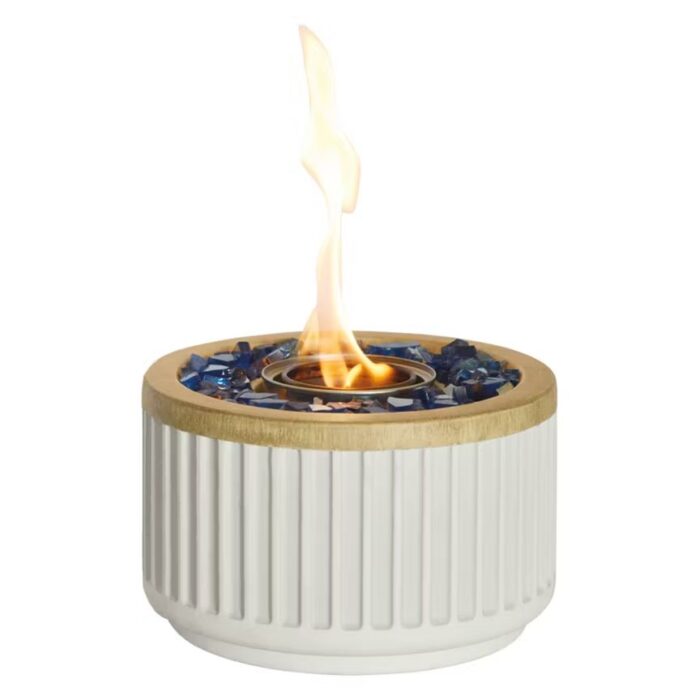 Belavi Glass Tabletop Fire Bowl