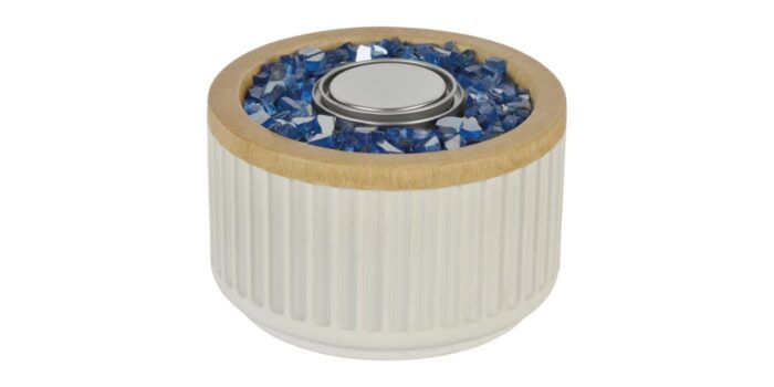 Belavi Glass Tabletop Fire Bowl